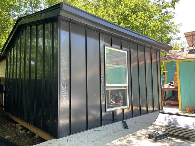 Black standing seam metal wall panels for Metal Roof Installation in Kuna